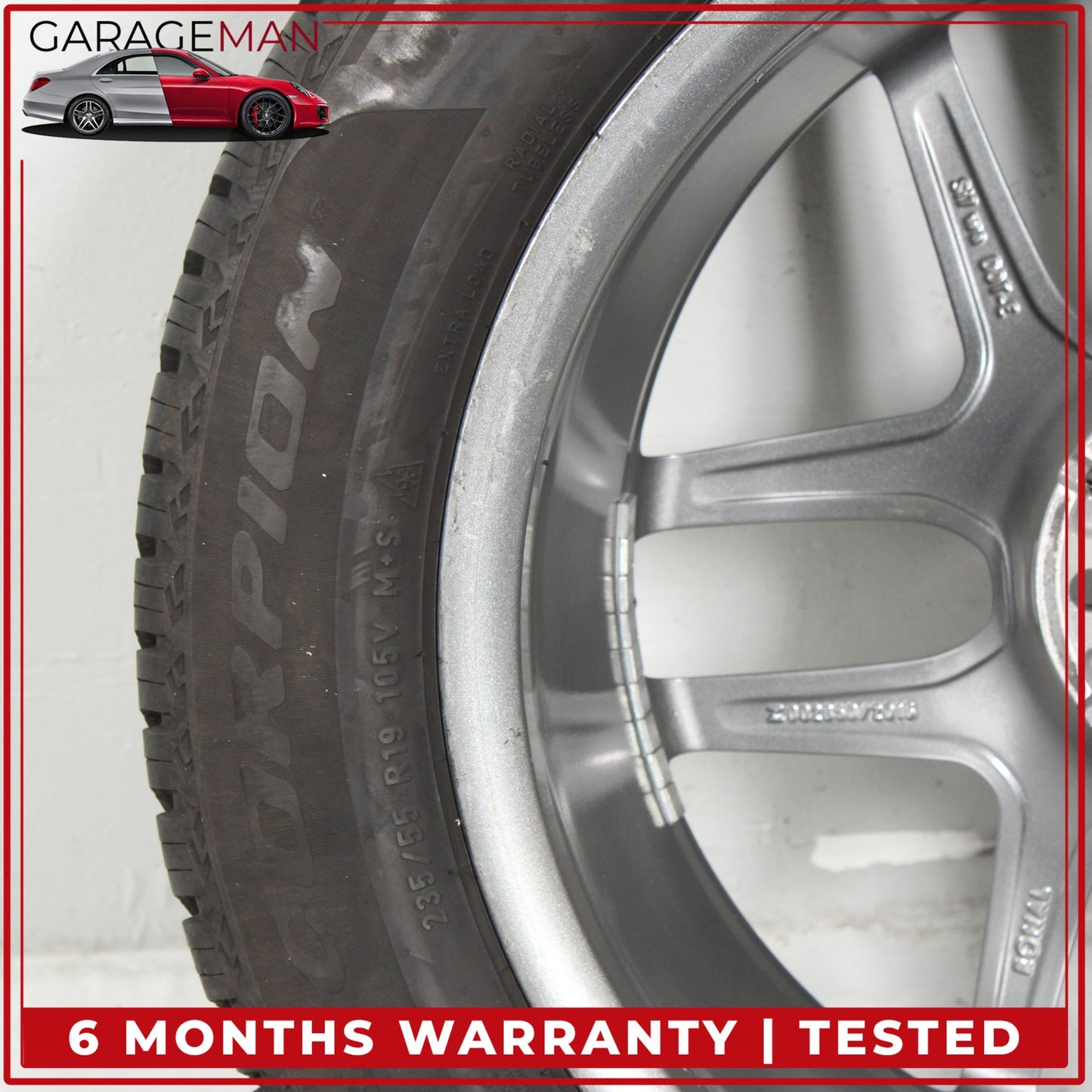 2016-2023 Mercedes X253 GLC300 Wheel Rim w/ Pirelli Tire 8JX19H2 ET38 OEM