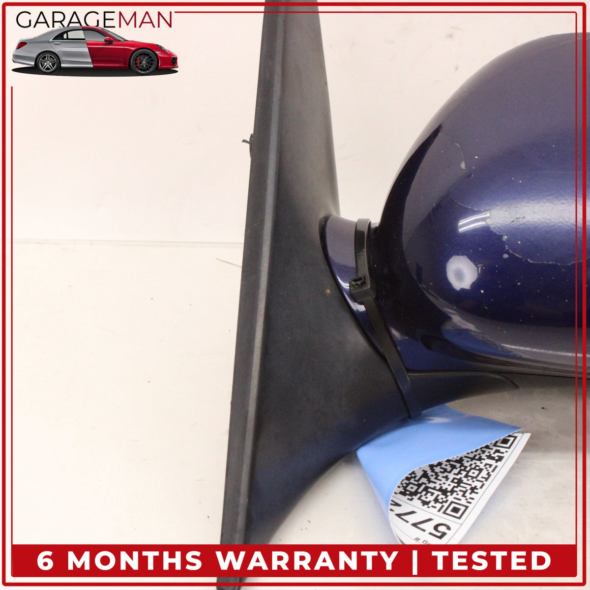 1999-2005 Porsche 911 Carrera 996 Left Door Rear View Mirror Blue Metallic OEM