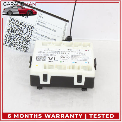 2015-2020 Mercedes W205 C300 Front Left Side Door Control Module 2229001512 OEM