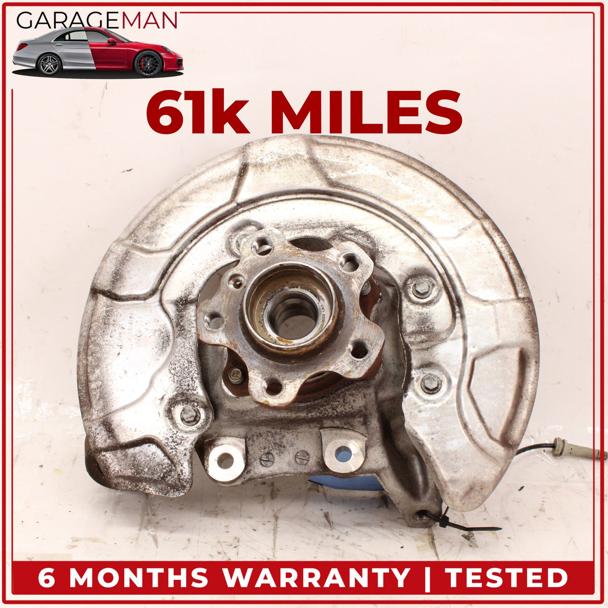 2016-2025 BMW 530e 740i 840i Rear Right Spindle Knuckle Wheel Hub 6861802 OEM