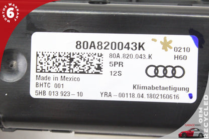 2018-2025 Audi SQ5 Q5 AC Temperature Climate Control Switch Panel 80A820043K OEM