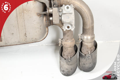 11-18 Porsche Cayenne 92A SUV Quad Exhaust Muffler Assembly w/ Valves 95811191032