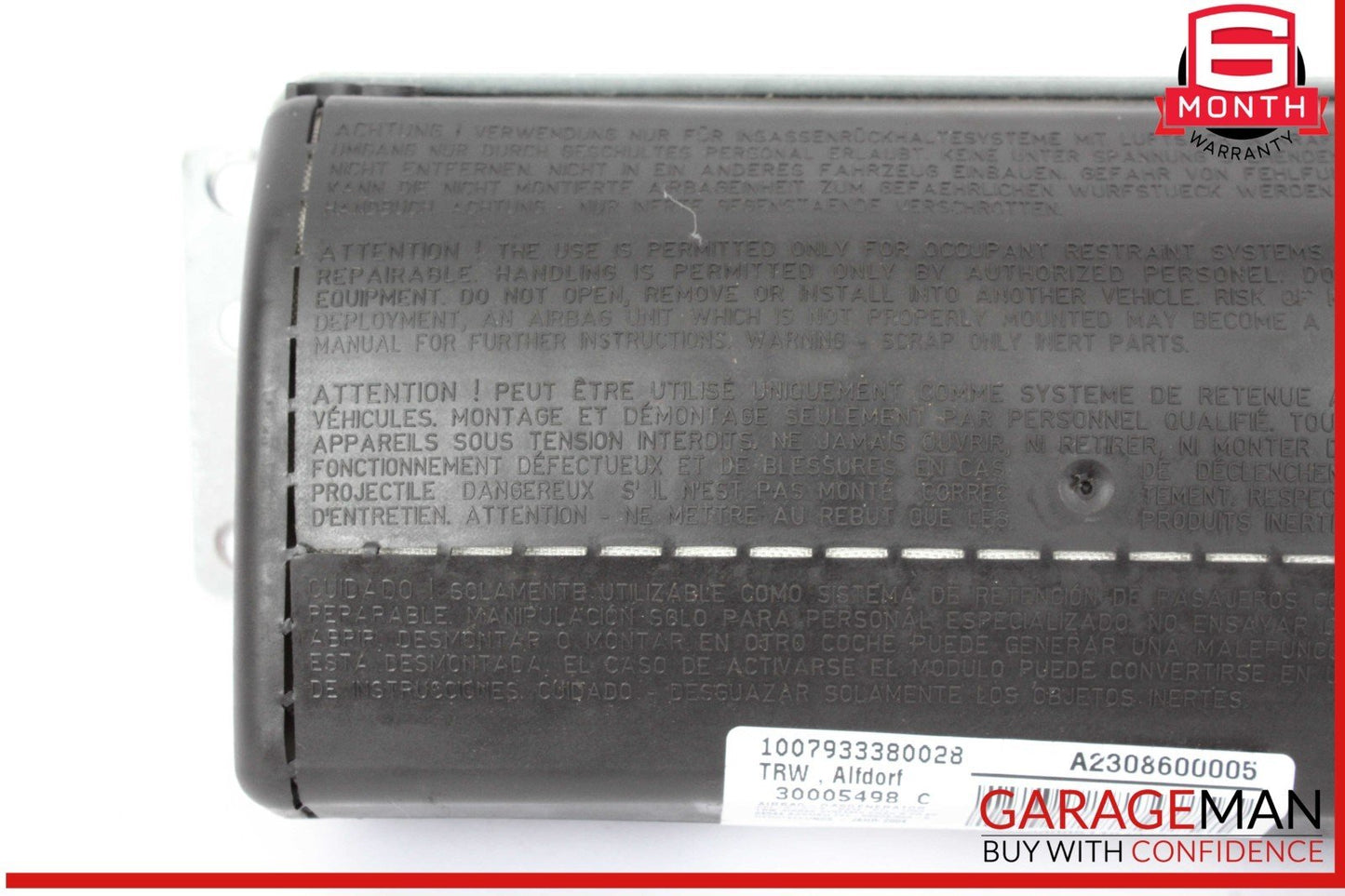 03-12 Mercedes R230 SL500 SL550 SL65 Front Right Side Dash Airbag Air Bag OEM