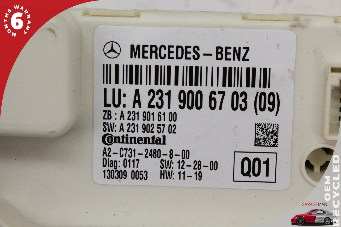 2013-2020 Mercedes R231 SL550 Convertible Top Roof Control Module 2319006703 OEM