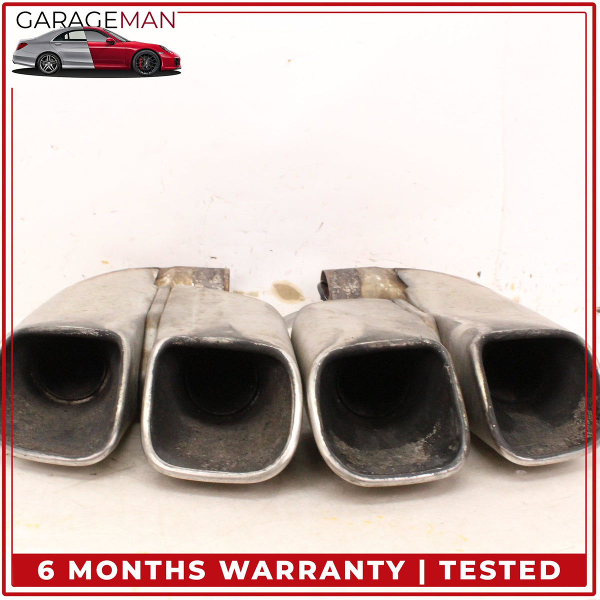2003-2006 Porsche Cayenne 955 Turbo Exhaust Mufflers Muffler Tips Set OEM