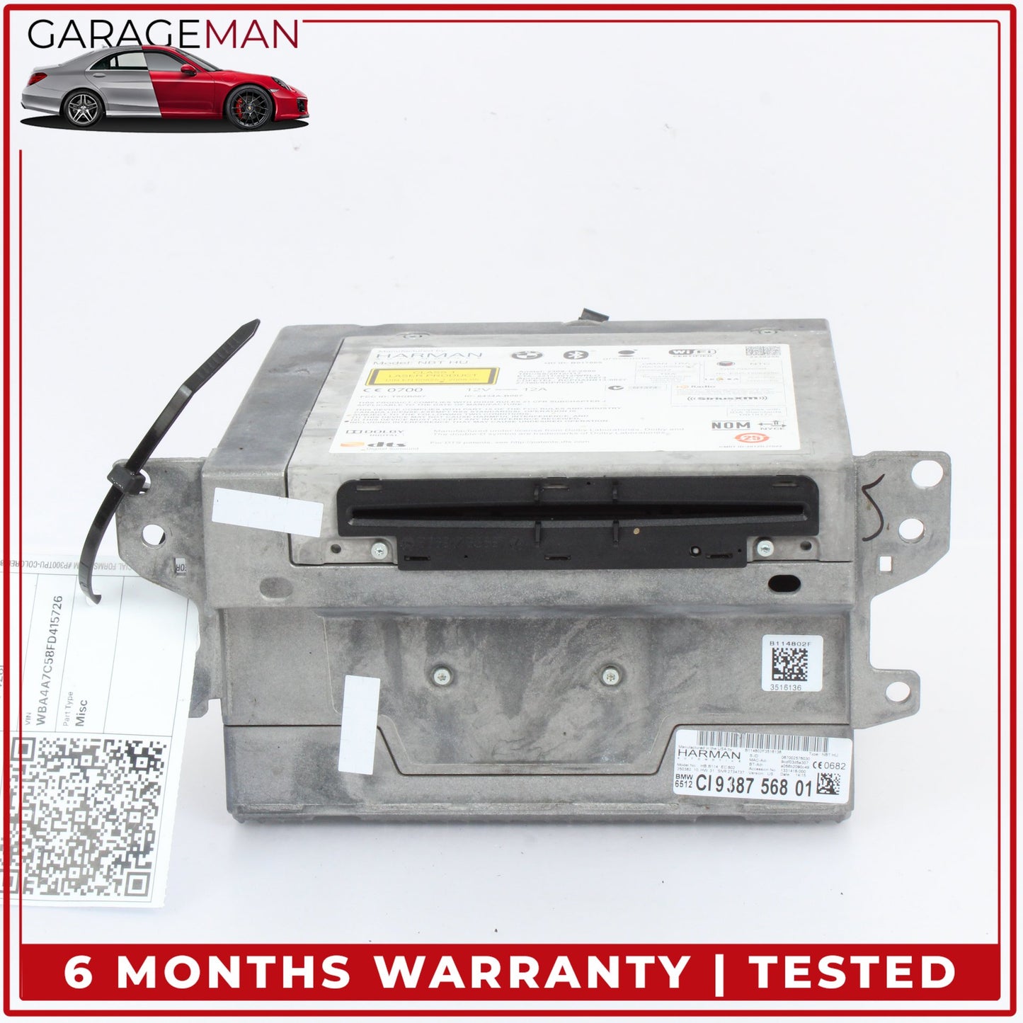 2014-2020 BMW 428i F36 Command Head Unit Audio Radio Navigation 9387568 OEM
