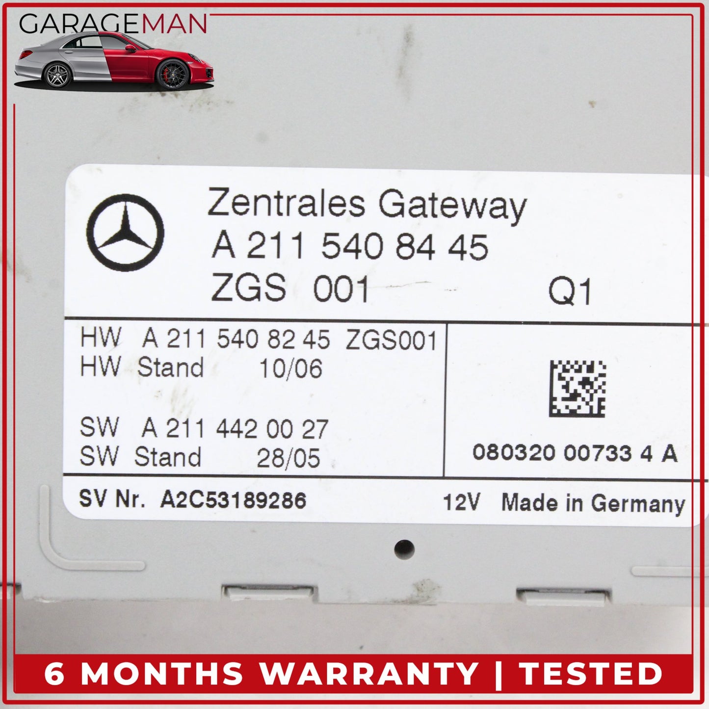 2003-2011 Mercedes W219 CLS550 Central Gateway Control Module 2115408445 OEM