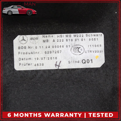 2014-2020 Mercedes W222 S550e Rear Window Screen Roller Blind 2228100101 OEM