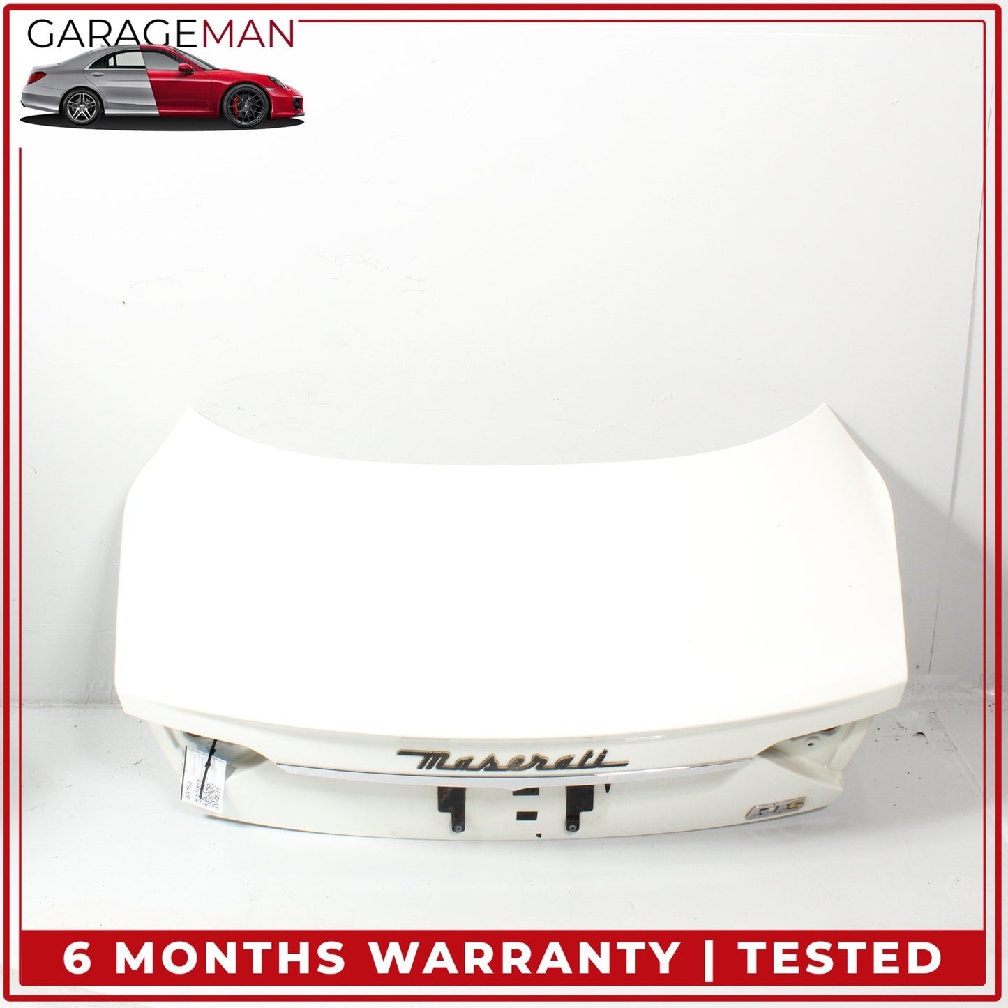 2008-2019 Maserati GranTurismo Coupe Trunk Lid Panel Assembly White 80085700 OEM