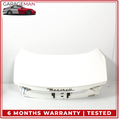 2008-2019 Maserati GranTurismo Coupe Trunk Lid Panel Assembly White 80085700 OEM