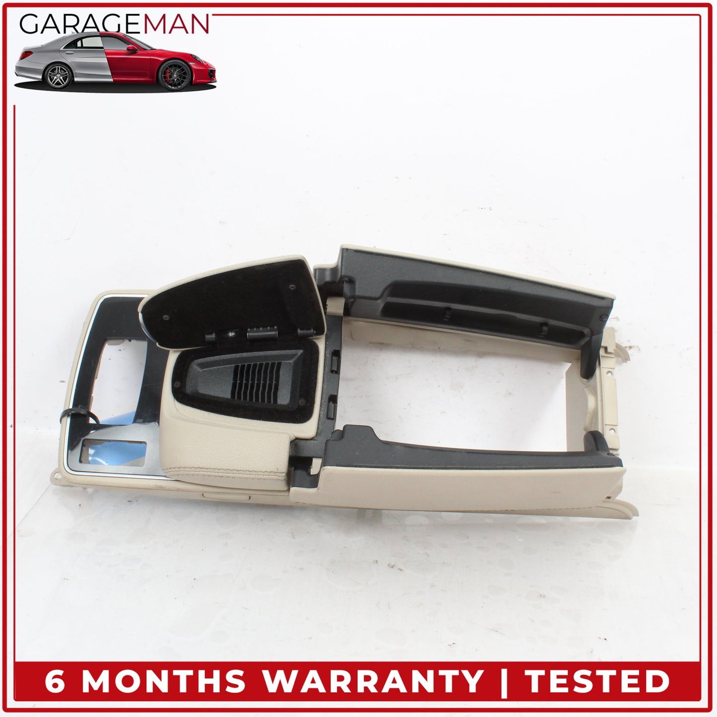 2014-2017 Mercedes C207 E400 Coupe Front Center Armrest Lid Cover Beige OEM