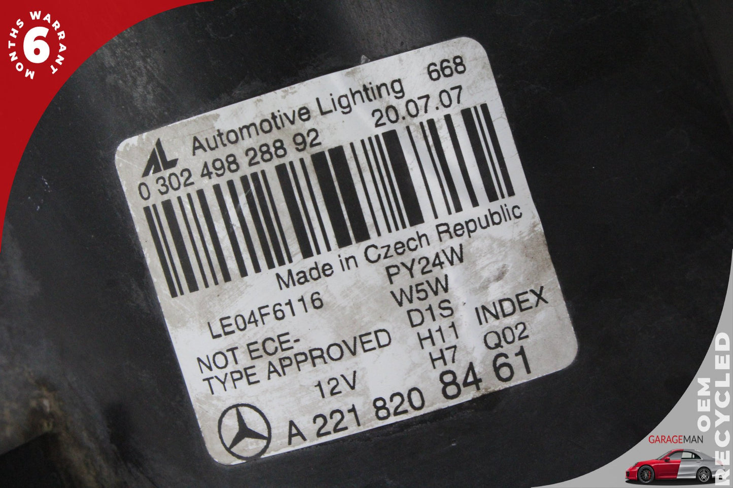2007-2009 Mercedes W221 S550 Front Right Side Xenon Head Light Lamp 2218208461