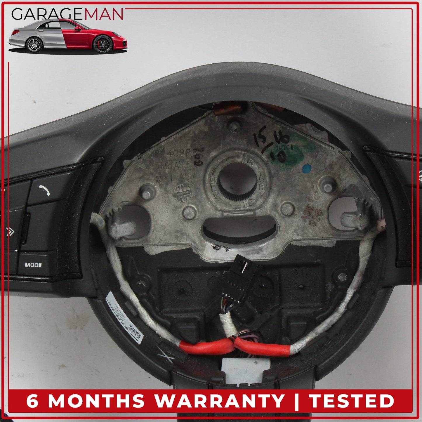 2015-2020 Jaguar F-Type X152 Steering Wheel Flat Bottom w/ Paddle Shifters OEM