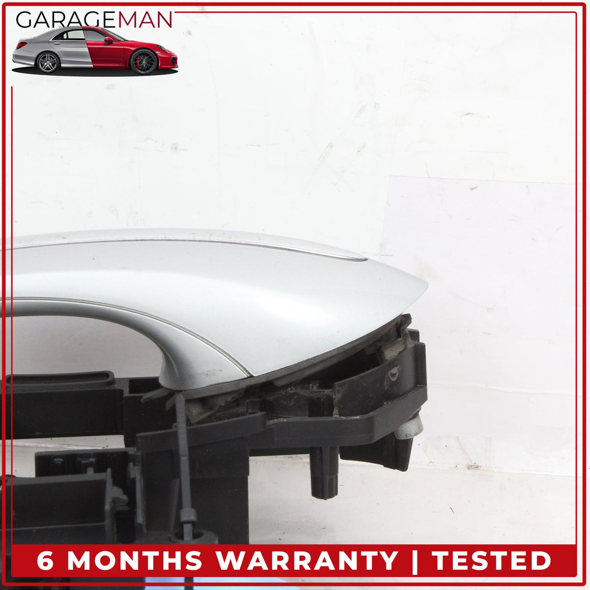 2009-2019 BMW 740i F01 Rear Left Side Exterior Door Handle Silver Metallic OEM