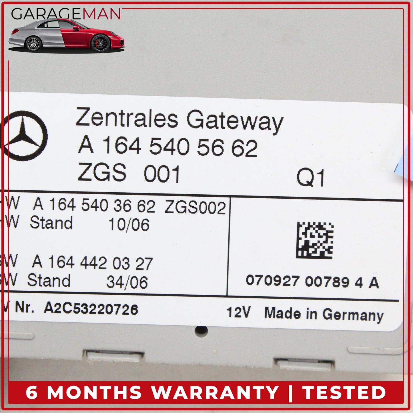 2006-2013 Mercedes X164 GL550 Gateway Interface Control Module 1645405662 OEM