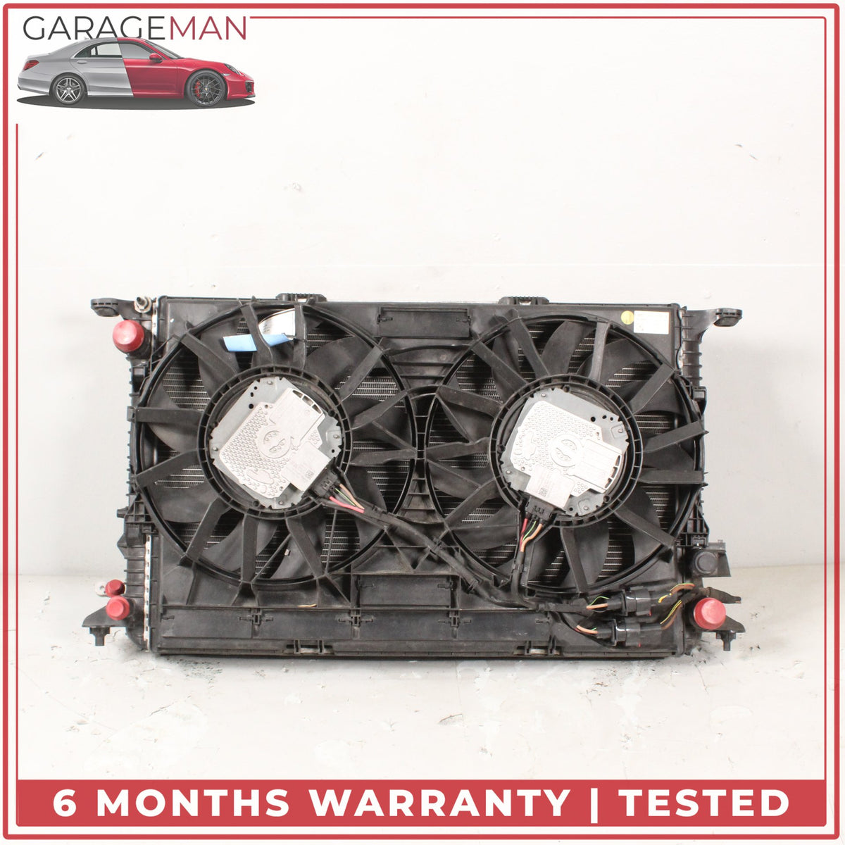 2011-2018 Audi A8 D4 Engine Radiator Cooling Fan Motor Assembly 4H0121003M OEM