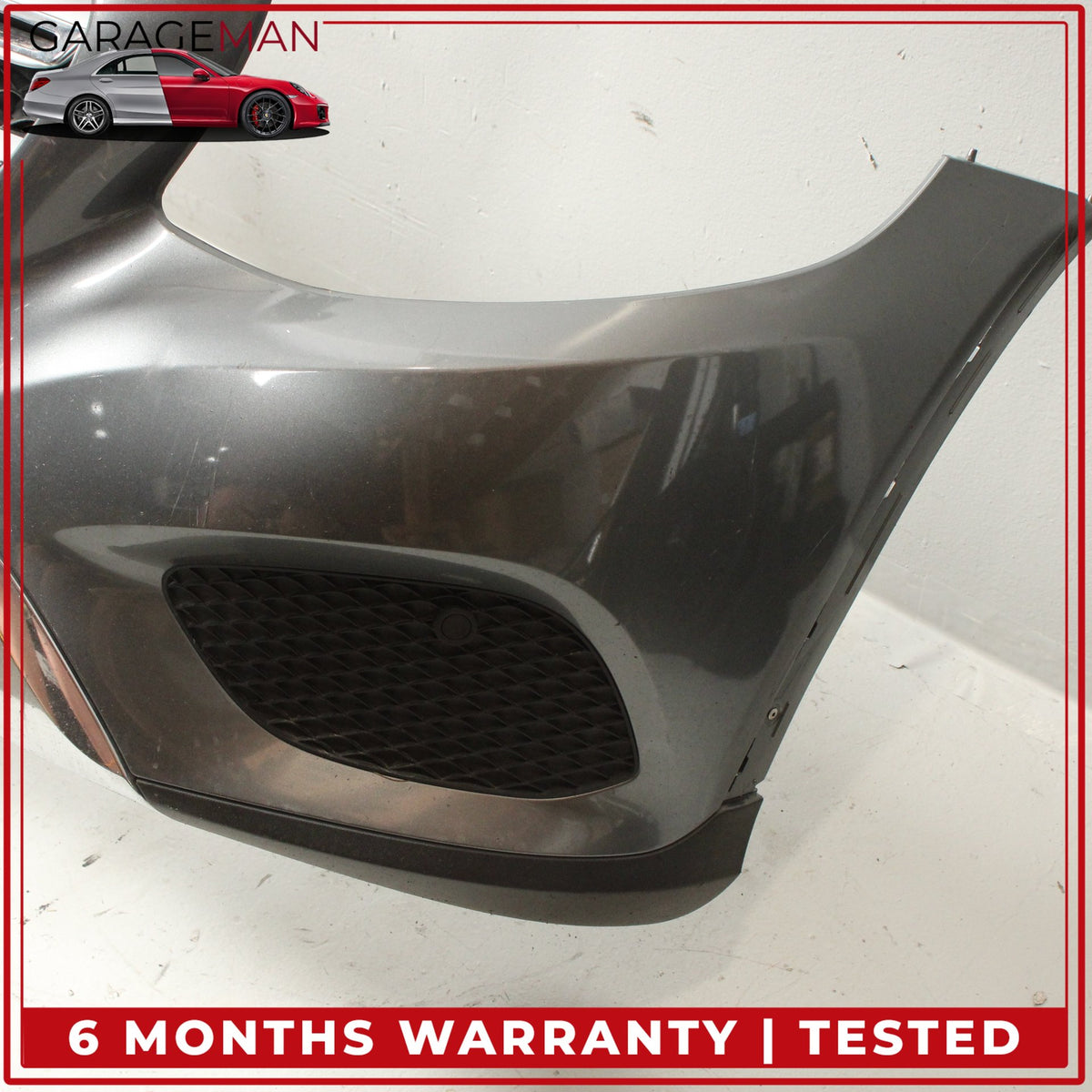 2016-2019 Mercedes X253 GLC300 Front Bumper Cover Assembly Gray Metallic OEM