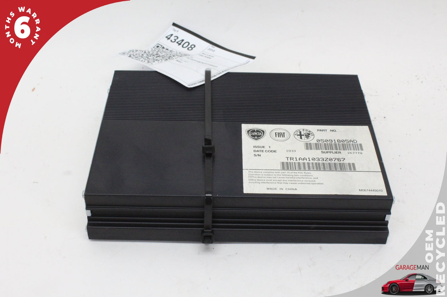 2012-2017 Fiat 500e Audio Radio Sound System Amplifier AMP 05091805AD OEM