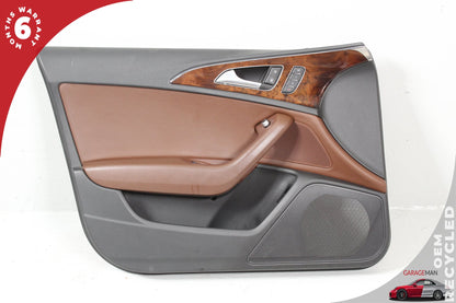 2012-2018 Audi A6 S6 Front Left Side Interior Door Panel Brown 4G1867021 OEM