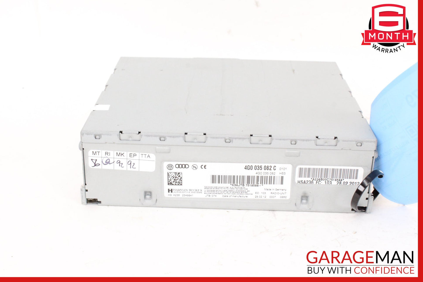 2012-2018 Audi A5 SQ5 A7 AM FM Audio Radio Receiver Module 4G0035082C OEM