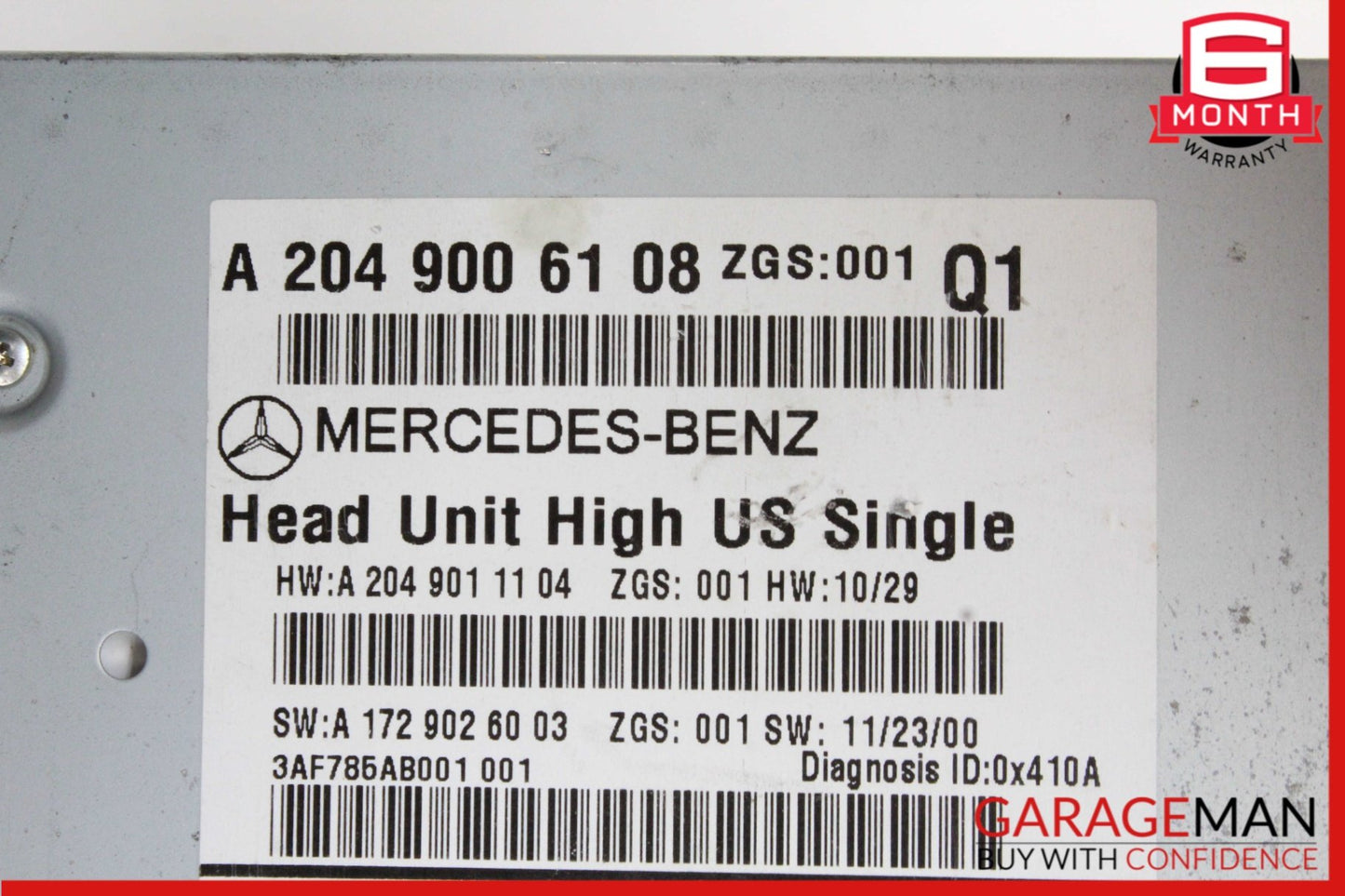 2012-2014 Mercedes-Benz C350 W204 Command Head Unit Navigation Radio 2049006108