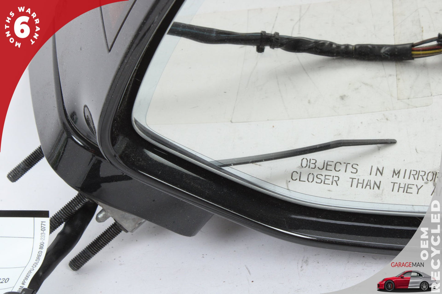 2012-2018 Audi A7 Front Right Side Door Rear View Mirror w/ Blind Spot Black OEM