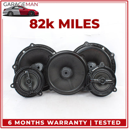 2014-2022 Infiniti Q50 Front & Rear Left & Right Door Speakers Set w/ Sub Woofer
