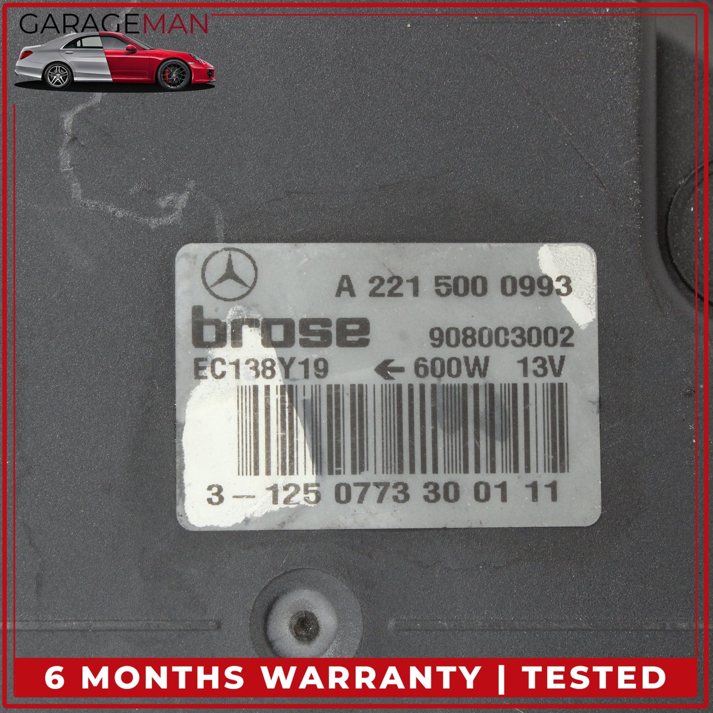 2007-2013 Mercedes W221 S550 S400 CL550 Radiator Cooling Fan Motor Brose OEM