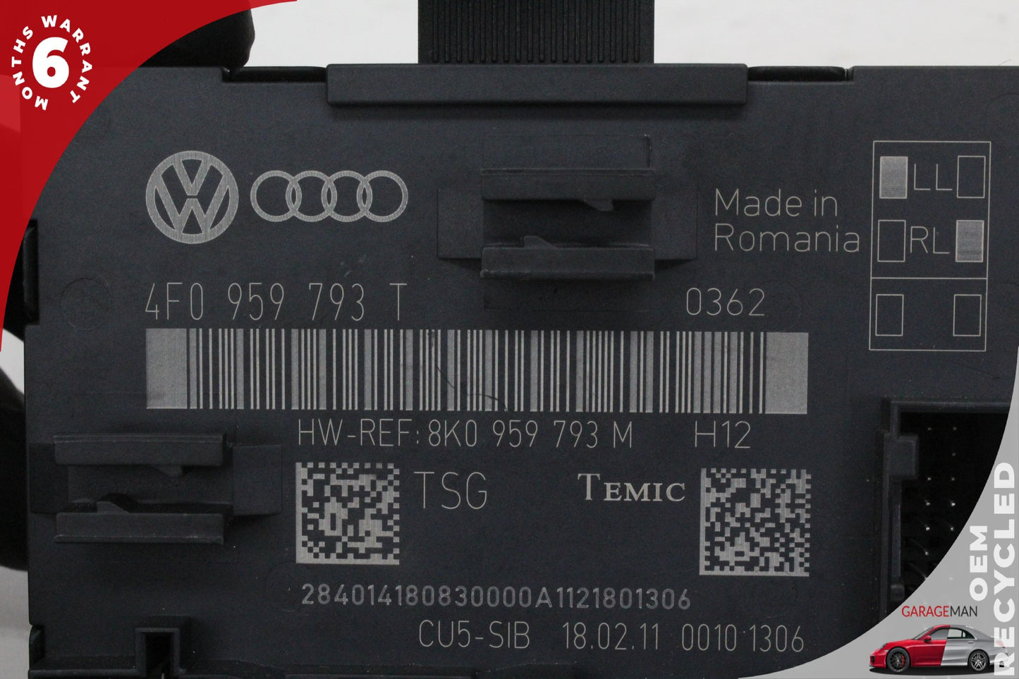 2007-2015 Audi Q7 Front Left Side Door Control Module Unit 4F0959793T OEM
