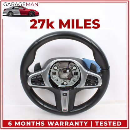 2019-2026 BMW M340i G20 Front Left Heated Steering Wheel w/ Paddle Shifters OEM