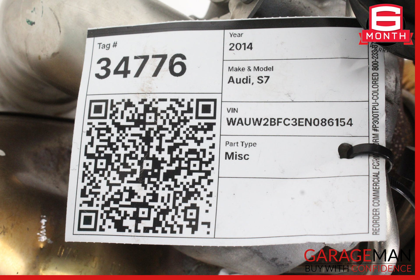 2013-2018 Audi S7 S6 A8 Quattro Right Side Turbocharger Manifold 079145704E OEM