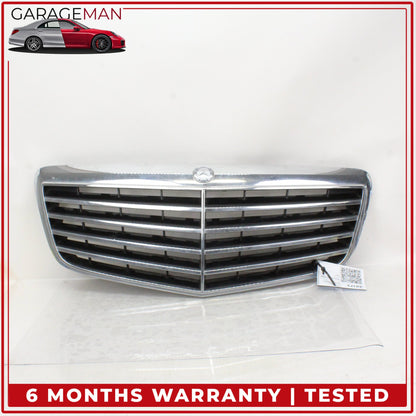 2007-2009 Mercedes W211 E350 E550 E320 Hood Radiator Grille Grill Chrome OEM