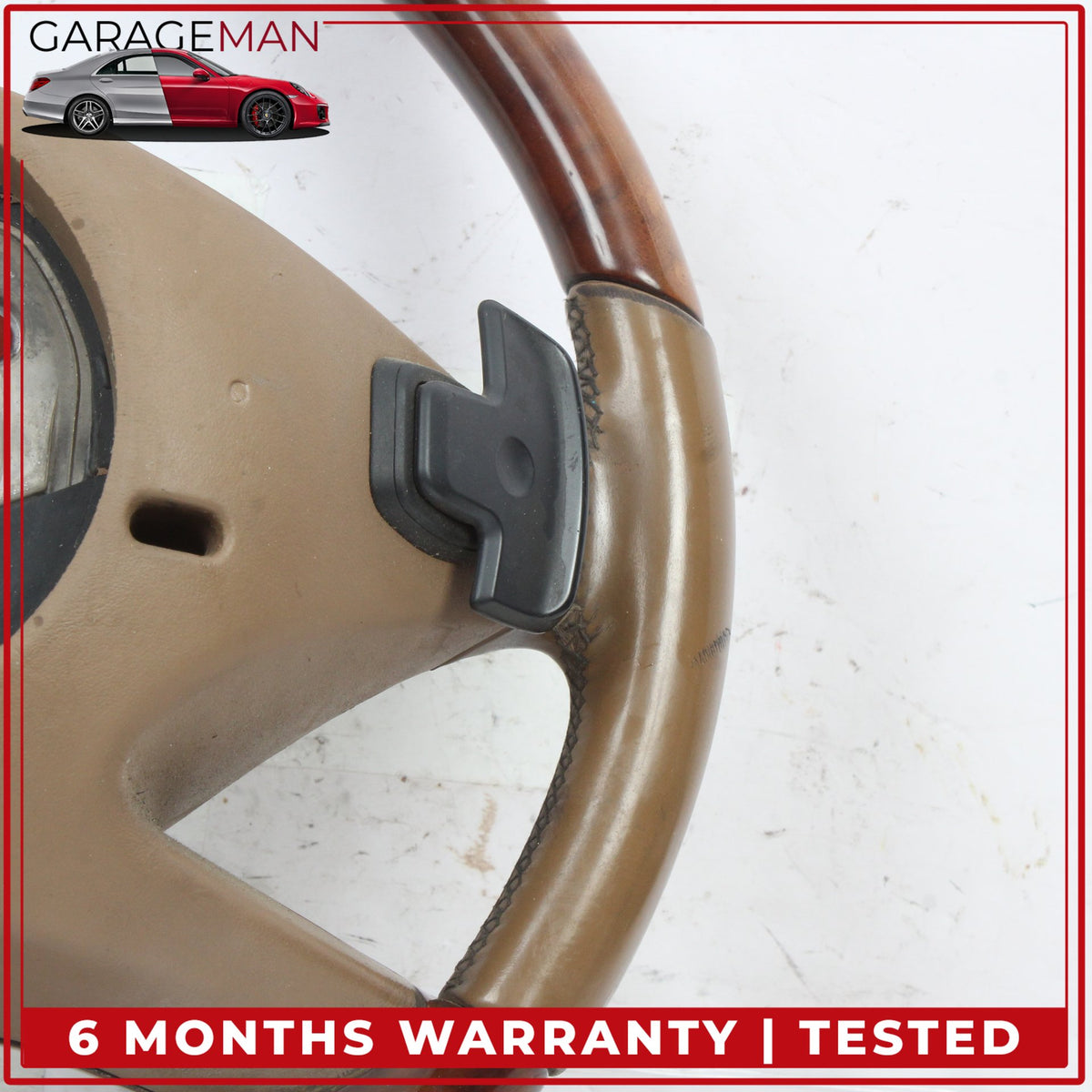 2010-2014 Mercedes W221 S550 Front Left Steering Wheel Wood Brown 2214609203 OEM
