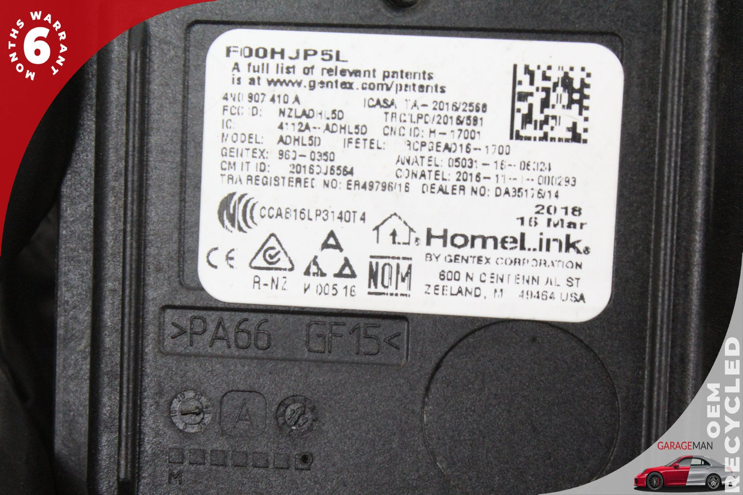 2016-2024 Audi SQ5 8R HomeLink Garage Door Opener Control Module 4N0907410A OEM