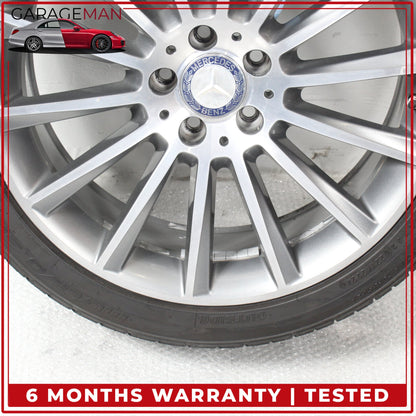 2015-2023 Mercedes W205 C300 Front Side Wheel Rim w/ Tire 7.5JX19H2 ET44 OEM