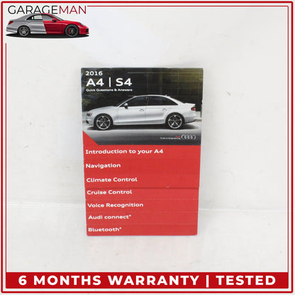 2016 Audi A4 S4 Owners Operator Manual User Guide Set w/ Case OEM