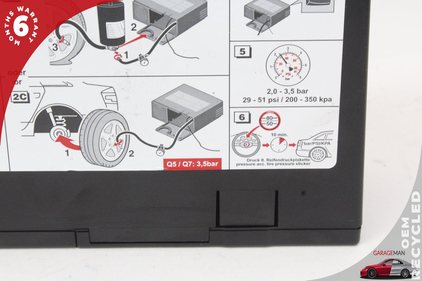 2018-2025 Audi Q5 SQ5 Emergency Tire Air Compressor Pump 4G0012615A OEM