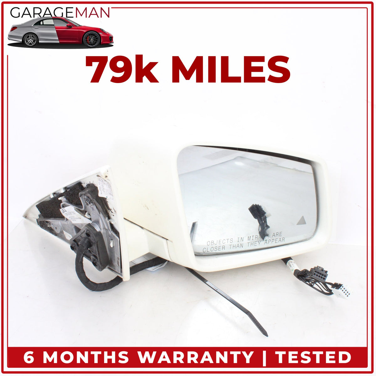2010-2014 Mercedes W216 CL550 Right Side Door Rear View Mirror w/ Blind Spot OEM