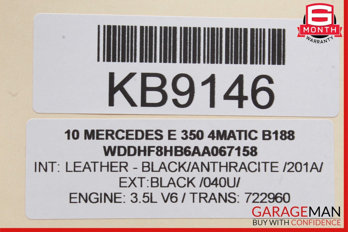10-18 Mercedes W212 E350 Front Right Side Seat Side Airbag Air Bag Leather Gray