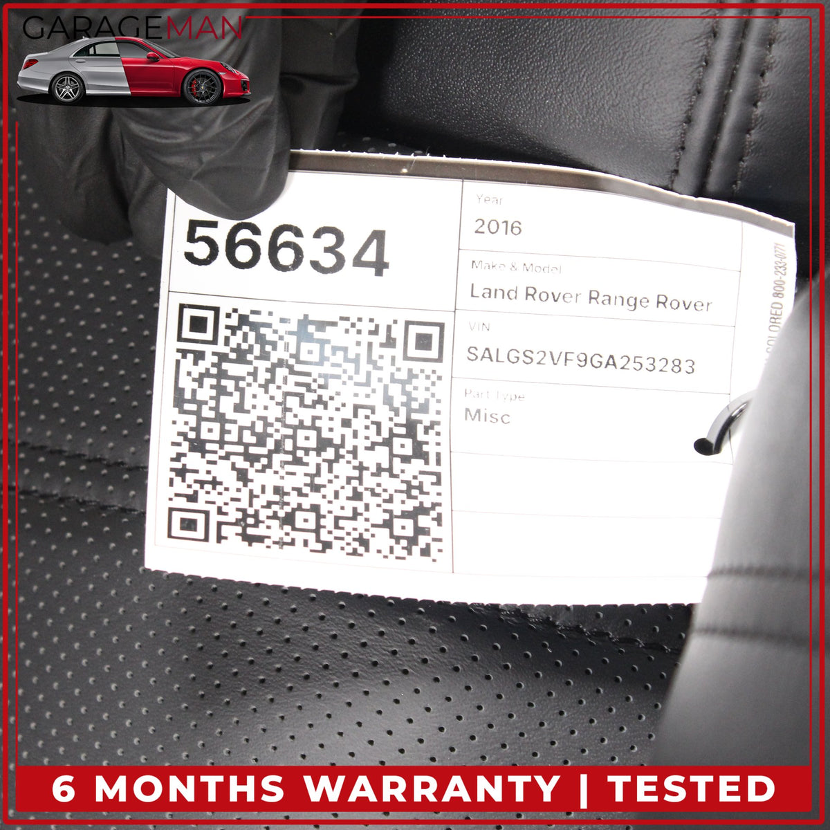 2013-2017 Land Rover Range Rover L405 Rear Right Second Row Complete Seat OEM