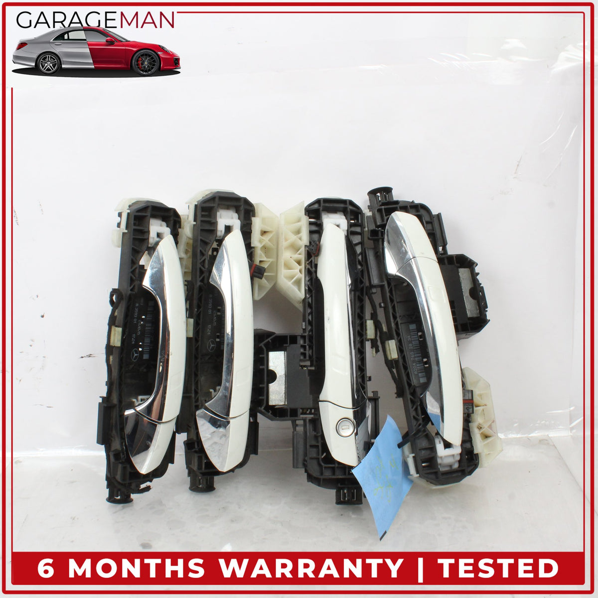 2014-2019 Mercedes W117 CLA250 Front and Rear Exterior Door Handle Set White OEM