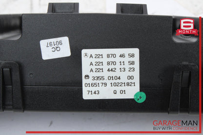 2007-2014 Mercedes S550 W221 AC Climate Control Panel 2218704658 Genuine