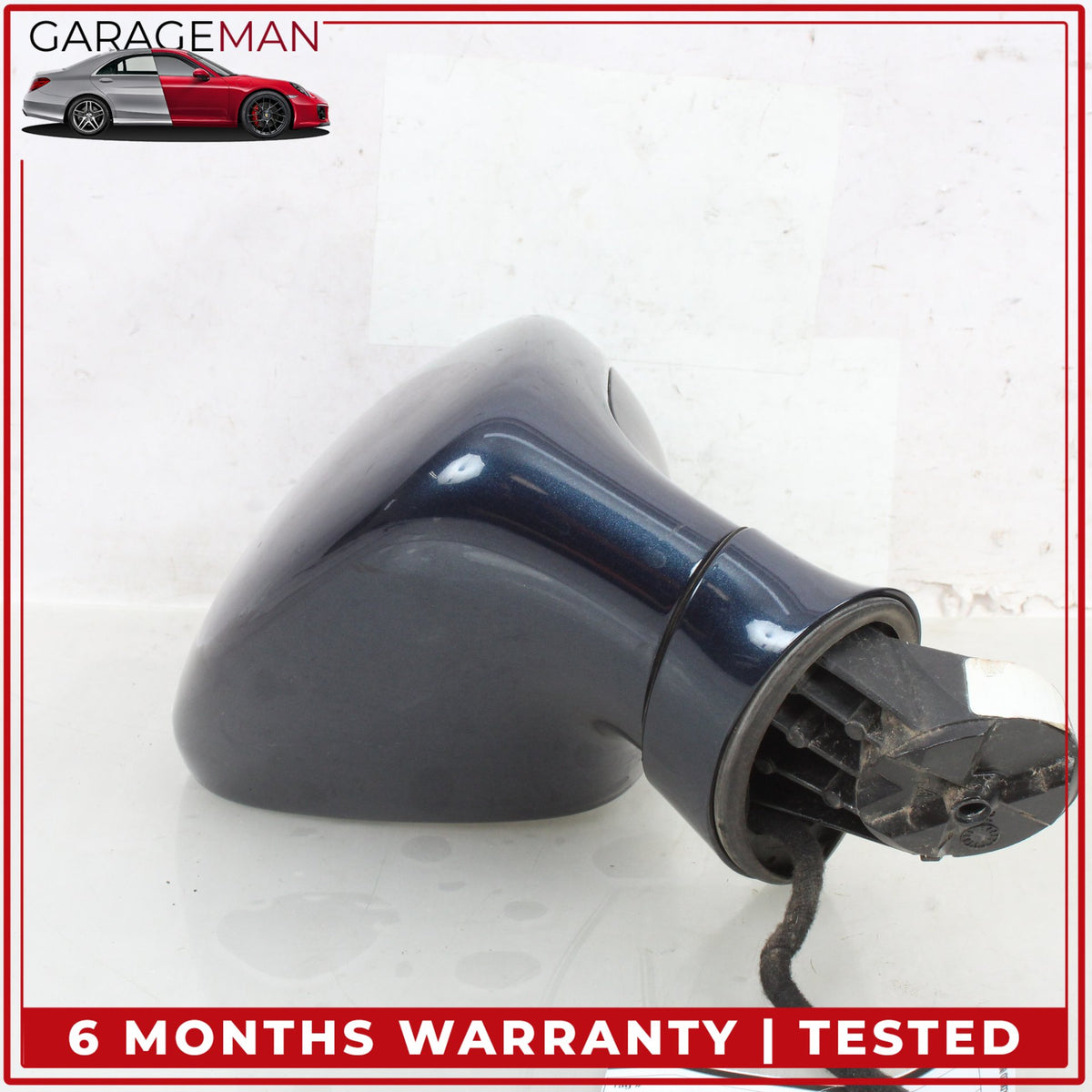 2010-2013 Porsche Panamera 970 Left Side Door Rear View Mirror Blue Metallic OEM