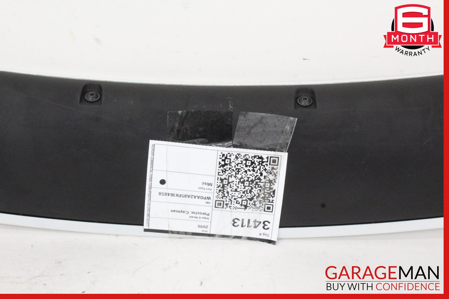 2014-2016 Porsche Cayman 981 Rear Bumper Spoiler Wing White 981504205 OEM
