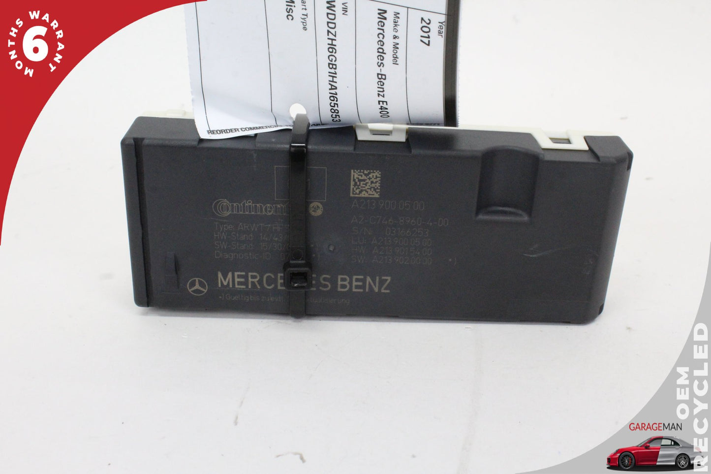 17-19 Mercedes-Benz E400 W213 Station Wagon Tailgate Control Module 2139000500 OEM