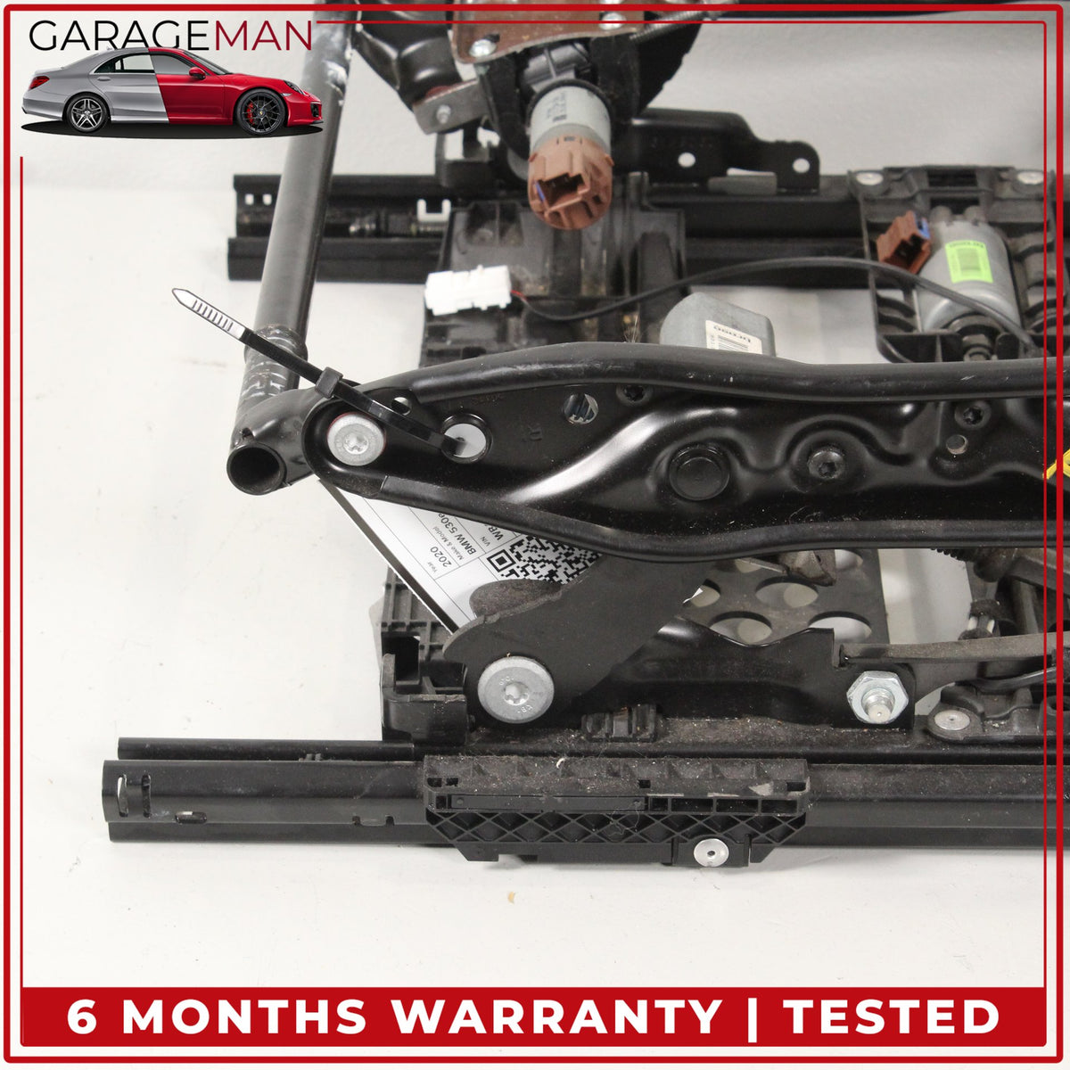 2017-2023 BMW 530e G30 Front Right Lower Seat Track Frame Rail w/ Motors OEM