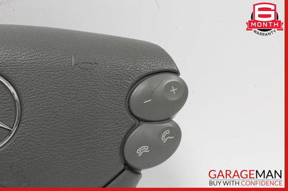 03-12 Mercedes R230 SL500 CLS500 Steering Wheel Airbag Air Bag Leather Gray OEM