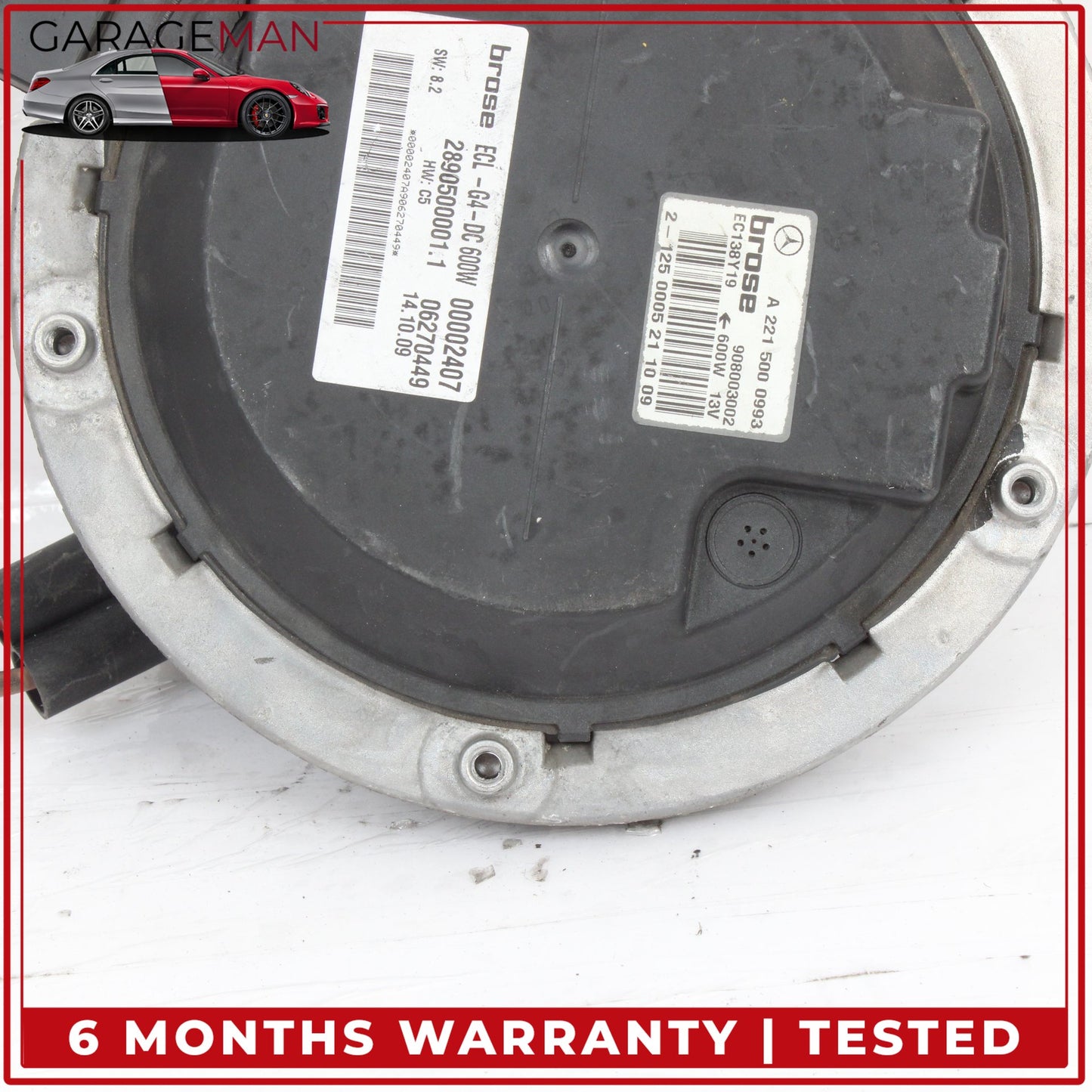 2007-2013 Mercedes W221 S400 S550 CL550 Radiator Cooling Fan Motor Brose OEM