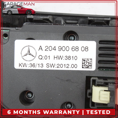 2012-2015 Mercedes W204 C250 A/C Heater Climate Control Switch Panel w/ Trim OEM
