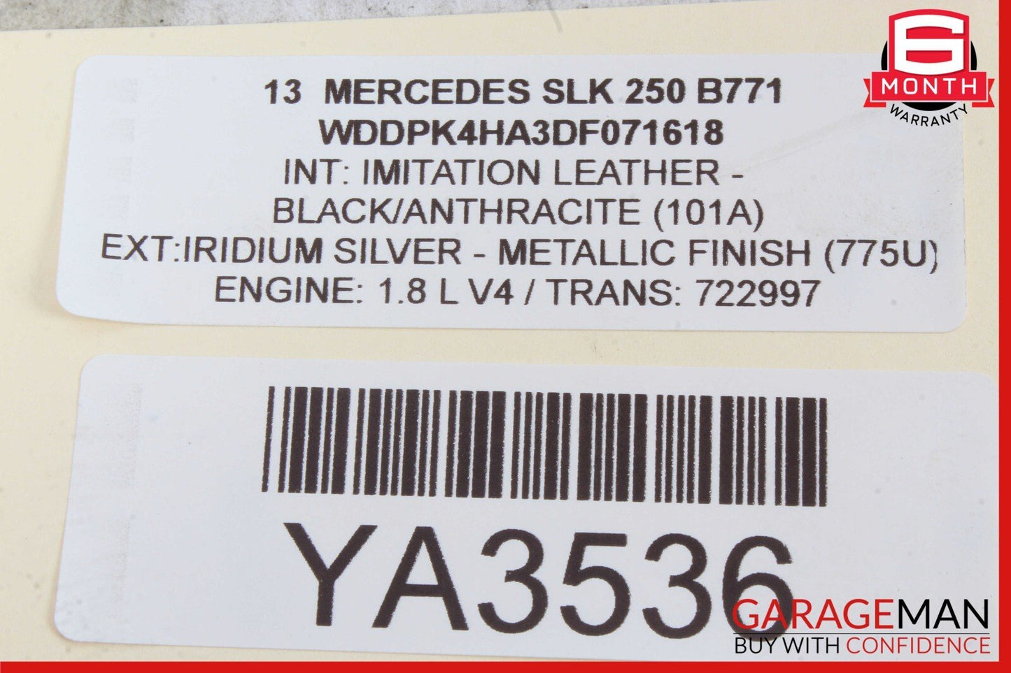 12-17 Mercedes R172 SLK250 SLK350 Steering Wheel Airbag Air Bag Anthracite OEM